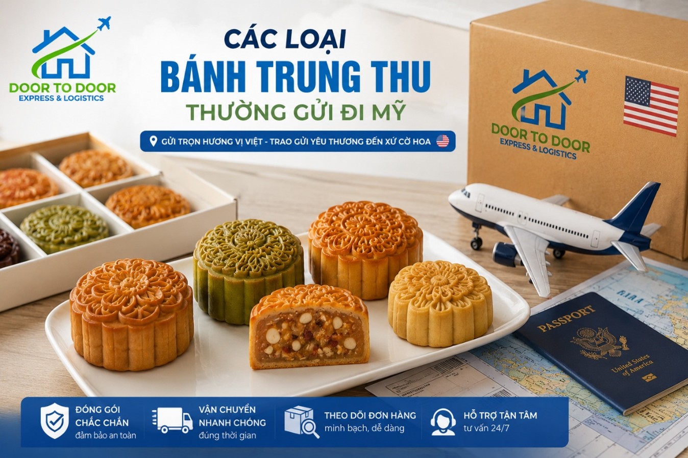 5 LOẠI BÁNH TRUNG THU THƯỜNG GỬI ĐI MỸ