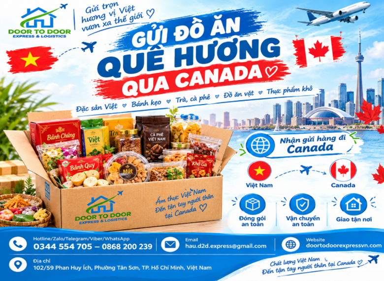 Gửi Đồ Ăn Qua Canada – Gửi Trọn Hương Vị Quê Nhà 🇻🇳🇨🇦